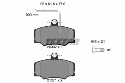 Комплект тормозных колодок TEXTAR 2033201