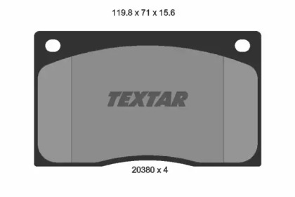 Комплект тормозных колодок TEXTAR 2038001