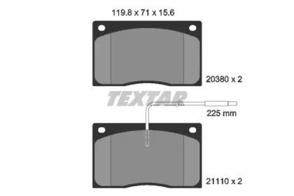 Комплект тормозных колодок TEXTAR 2038002