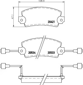 Комплект тормозных колодок TEXTAR 2042103