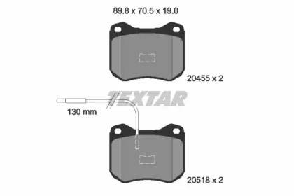 Комплект тормозных колодок TEXTAR 2045502