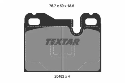 Комплект тормозных колодок TEXTAR 2048201