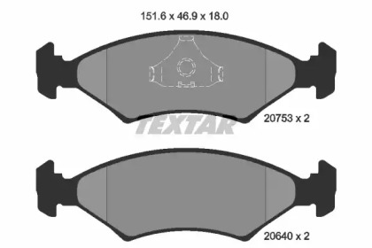 Комплект тормозных колодок TEXTAR 2075303