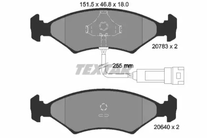 Комплект тормозных колодок TEXTAR 2078302