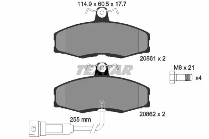 Комплект тормозных колодок TEXTAR 2086109