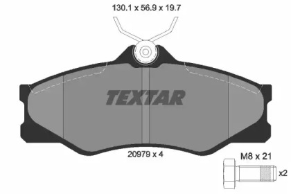 Комплект тормозных колодок TEXTAR 2097904