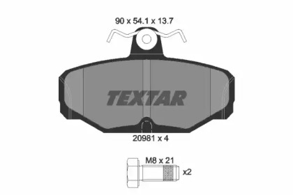 Комплект тормозных колодок TEXTAR 2098101