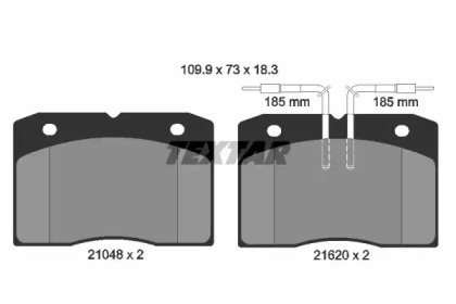 Комплект тормозных колодок TEXTAR 2104801