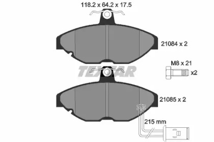 Комплект тормозных колодок TEXTAR 2108401