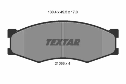 Комплект тормозных колодок TEXTAR 2109901