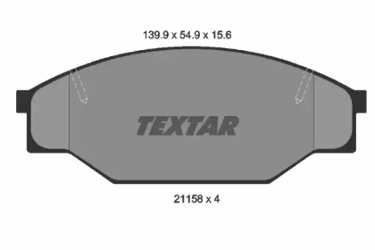 Комплект тормозных колодок TEXTAR 2115801