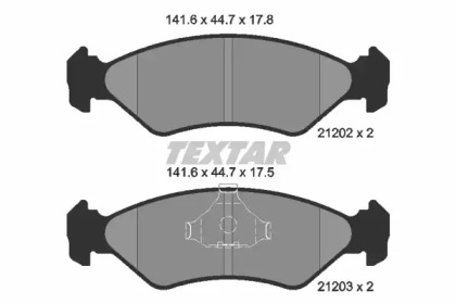 Комплект тормозов TEXTAR 89002100