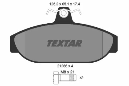 Комплект тормозных колодок, дисковый тормоз TEXTAR 2126601