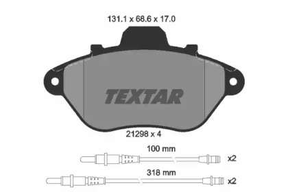 Комплект тормозных колодок TEXTAR 2129802