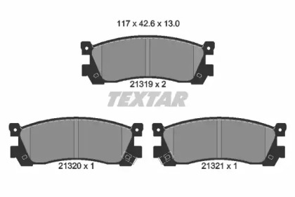 Комплект тормозных колодок TEXTAR 2131901