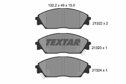 Комплект тормозных колодок TEXTAR 2132201