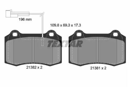 Комплект тормозных колодок TEXTAR 2138201