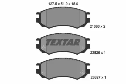 Комплект тормозных колодок TEXTAR 2138604