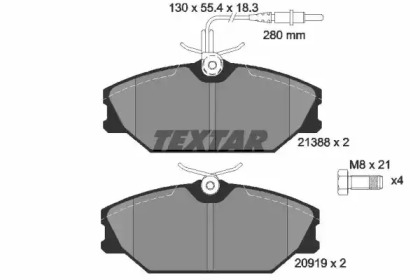 Комплект тормозных колодок TEXTAR 2138802