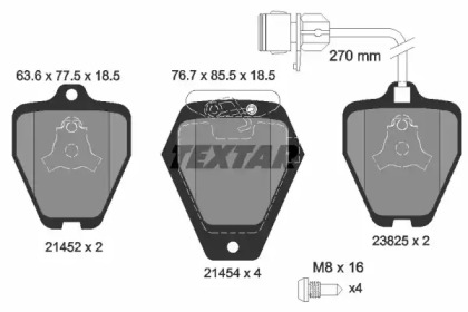 Комплект тормозных колодок TEXTAR 2145201