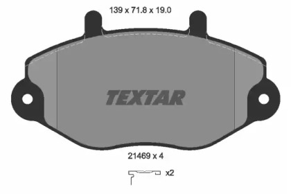 Комплект тормозных колодок TEXTAR 2146902