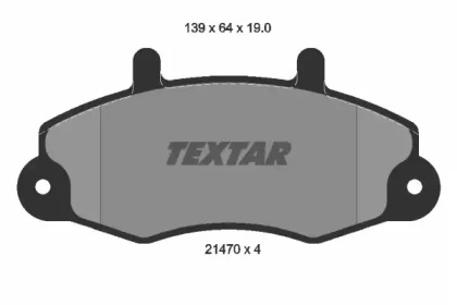 Комплект тормозных колодок TEXTAR 2147001