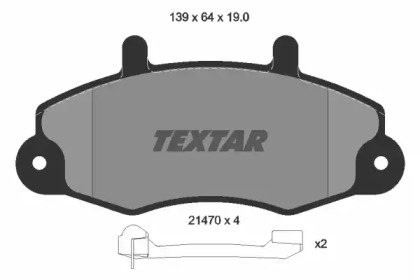 Комплект тормозных колодок TEXTAR 2147002