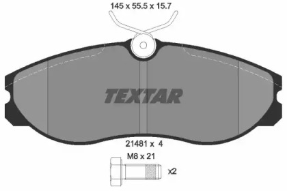 Комплект тормозов TEXTAR 89011400