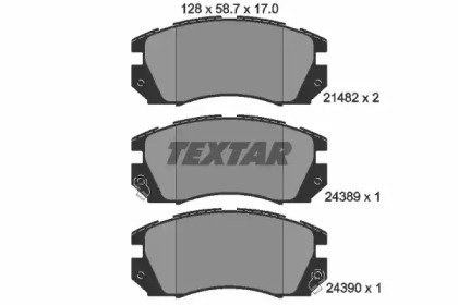 Комплект тормозных колодок TEXTAR 2148202