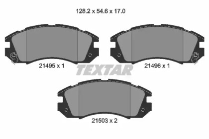 Комплект тормозных колодок TEXTAR 2149501