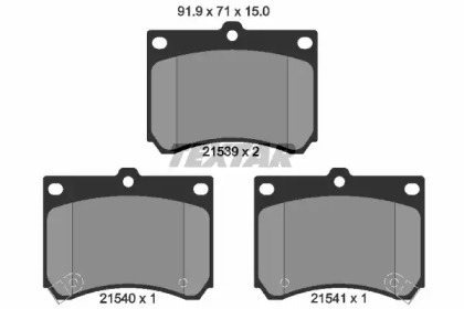 Комплект тормозных колодок TEXTAR 2153901