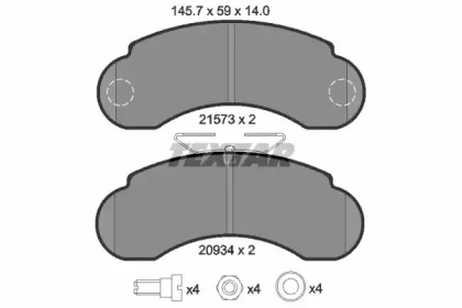 Комплект тормозных колодок TEXTAR 2157302