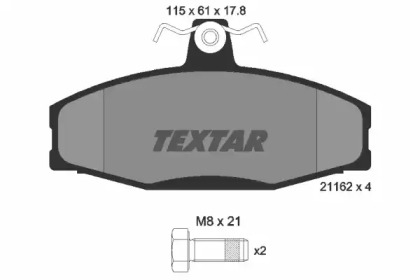 Комплект тормозных колодок TEXTAR 2166201