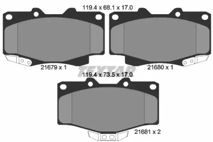 Комплект тормозных колодок TEXTAR 2167907