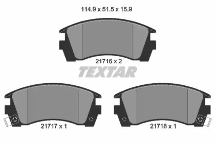 Комплект тормозных колодок TEXTAR 2171602