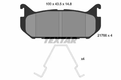 Комплект тормозных колодок TEXTAR 2176603