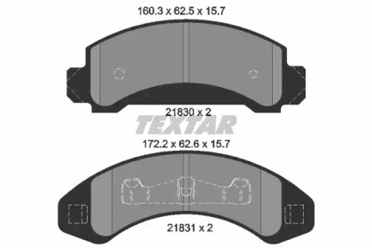 Комплект тормозных колодок TEXTAR 2183001