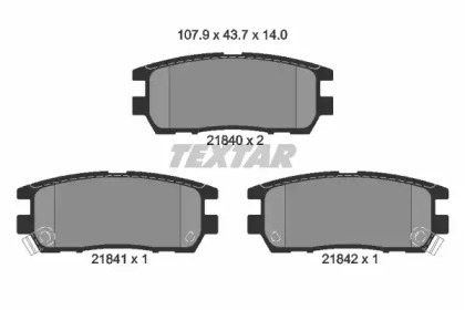 Комплект тормозных колодок TEXTAR 2184002