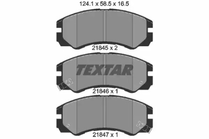 Комплект тормозных колодок TEXTAR 2184501