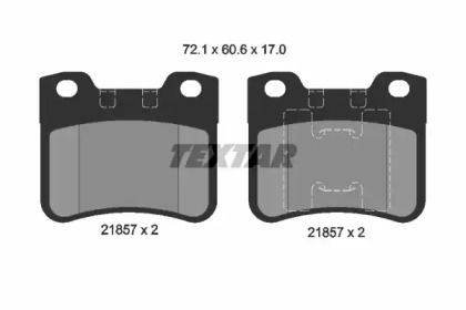 Комплект тормозных колодок TEXTAR 2185701