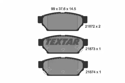 Комплект тормозных колодок TEXTAR 2187202