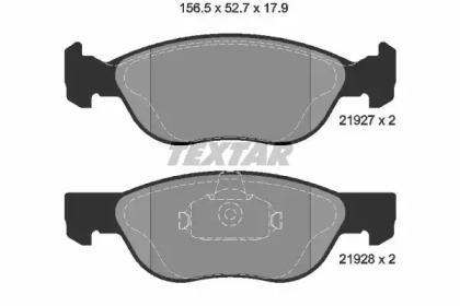 Комплект тормозов TEXTAR 89012600