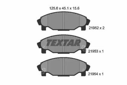 Комплект тормозных колодок TEXTAR 2195202