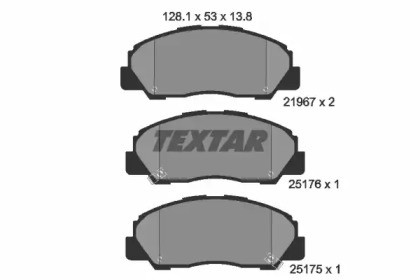 Комплект тормозных колодок TEXTAR 2196701