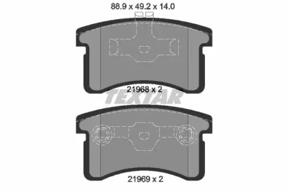 Комплект тормозных колодок TEXTAR 2196801