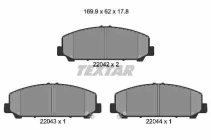 Комплект тормозных колодок TEXTAR 2204201