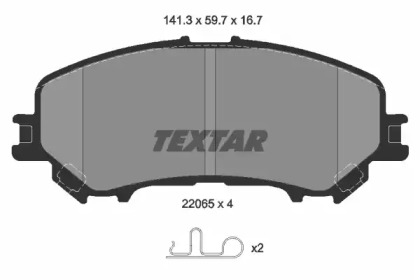 Комплект тормозных колодок TEXTAR 2206503