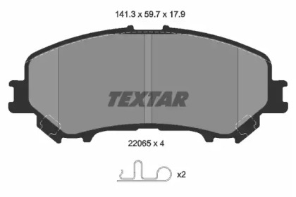 Комплект тормозных колодок TEXTAR 2206501