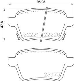 Комплект тормозных колодок TEXTAR 2222001