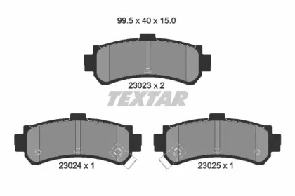 Комплект тормозных колодок TEXTAR 2302301